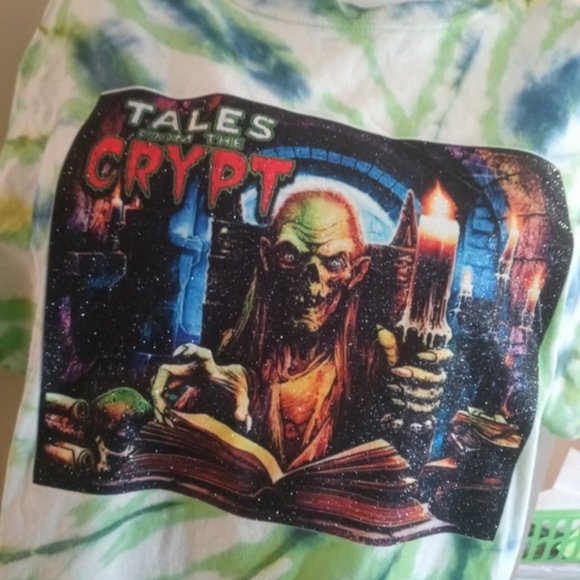 Custom Tie-Dye Graphic Tee featuring the Crypt-Keeper - Picture 2 of 6